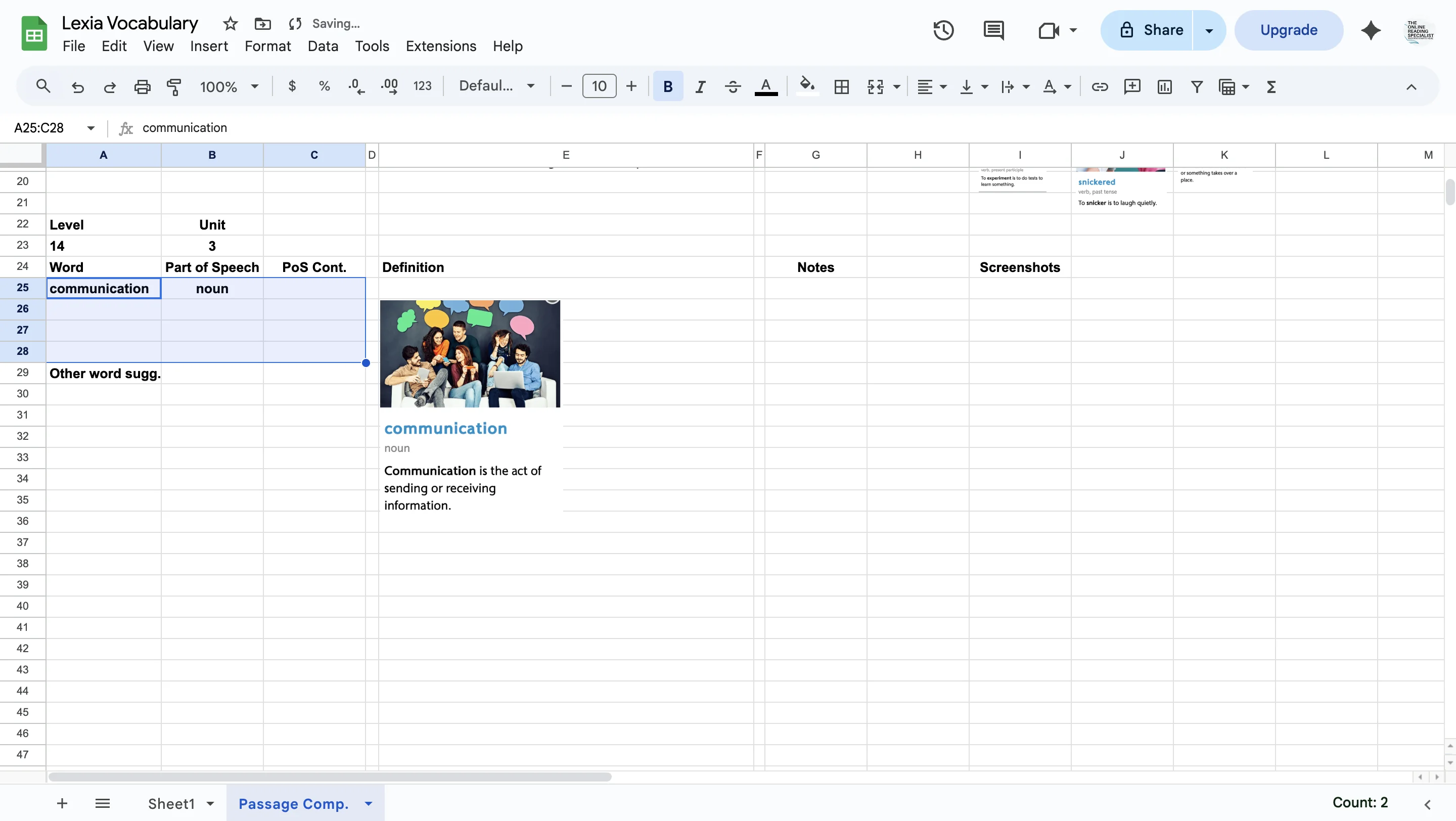 Screenshot showing Click on div